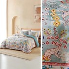 New Anthro Blue Jungle Multicolor Boho Queen   King Bedding Duvet   Sham Case