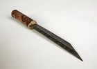 Celtic Norse Saxon Damascus Seax Scramsax 13 75  Oa   Encapsulated Carry Sheath