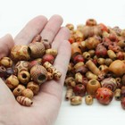 500 Wooden Beads For Jewelry Making - Painted Assorted African Beads