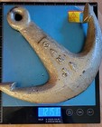 Vintage Cast Iron Boat Anchor San Ja 13 Pounds Painted Gold Barbs Rare Ooak 