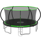 Trampoline With Enclosure Net 1500lbs Trampoline For 8-9 Kids Adults Ladder