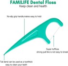 Familife Floss Picks  240 Count Mint Dental Floss Cleaner  Tooth Picks Flossers