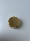 Vintage Brass Gold Tone Embossed Rose Flower Hinged Pill Trinket Box Round