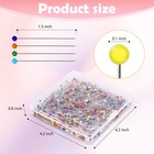 600pcs Sewing Pins 1 5inch Glass Head Straight Pins For Fabric  Stainless Ste   