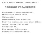4x32 Acog True Fiber Optic Red Green Chevron Dot Tactical Sight Scope 20mm Rail