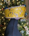 Vtg Scruples Originals Eve Andr  a Yellow Brocade  Rhinestone  Women   s Church Hat
