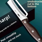 Stainless Steel Fruit   Vegetable Peeler With Wooden Handle Durable Kitchen Tool