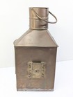 Antique Authentic Starboard Brass   Clear Glass Boat Marine Corner Lantern