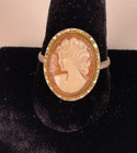 Vintage 925 Sterling Silver Cameo Ring Size 7