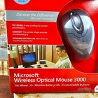 Microsoft Wireless Optical Mouse 3000 Silver Mac Pc Usb Or Ps 2 Tilt Wheel Nob