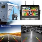 Digital Wireless 7   Quad Dvr Monitor 4x 1080p Bsd Ai Backup Cameras For Truck