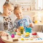 Wooden Play Cooking Set 27pcs Pretend Play Food Toys Set For Kids Toddlers  W   
