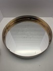 Vintage Gold Filigree Round Vanity Dresser Mirror Vanity Tray With Lazy Susan