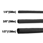 Black Split Wire Loom Braided Cable Sleeve Wires Harness Wrap Cord Protector