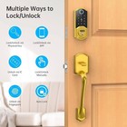 Smonet Smart Front Door Lock Set With Handle Fingerprint Keyless Keypad Deadbolt