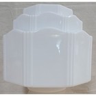 Vintage Art Deco White Glass 3-tier Skyscraper Lamp Shade Globe Light Fixture
