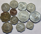 British   Republic India - Brass  Copper  Copper Nickel  Aluminum 12 Old Coins