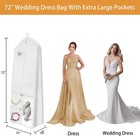 72  Wedding Dress Garment Bag With 10   Gusseted Dress Bags For Gowns Long 4 Poc