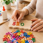 Wooden Numbers 100pcs 15mm Educational Counting Toy For Kids Math Learning
