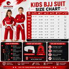 Kids Bjj Gi Brazilian Jiu Jitsu Boys Girls Uniform Red With White Belt   Bag