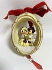 Rare Disney Mickey And Minnie Holiday Christmas  Ornament 