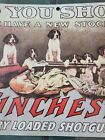 Vintage Winchester Shotgun Shells Hunting Dog Store Dealer Sign