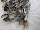 8  Lb Lot- Mixed Vintage Silver Plate Silverware Flatware Knives  Forks  Spoons