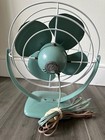 Vintage 1950s General Electric Personal Metal Desk Fan  teal 