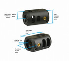 Aluminum Black 1 2x28 Thread Muzzle Brake Low Concussion For Taurus Tx22-22lr