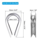 M2 Stainless Steel Thimble  60 Pack Wire Rope Thimbles For 1 16  Wire Rope