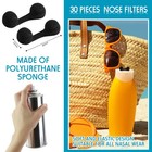 30 Pieces Disposable Nose Filters Spray Tanning 30 Count  pack Of 1   Black 