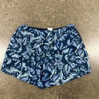 Vintage 90s Speedo Blue Swim Shorts Board Shorts Abstract Graphic Aop  size L 