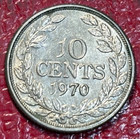 High Grade  Xf au 1970 Liberia 10 Cents  Coin-jun509