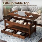 Coffee Table  Lift Top Coffee Table With Drawers And Hidden Compartment  Retr   