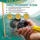 123-0094 14  Replacement Stem For 10  Frost-proof Wall Hydrant Fits Mansfield