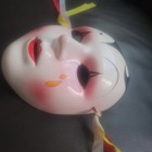 Ceramic Painted Mardi Gras Hanging Wall Mask