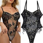 Sexy One-piece Women Lingerie Embroidery Lace Bodysuit Teddy Underwear G-string