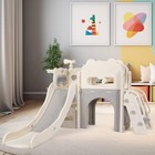 Kids Slide Toddler Slide Climber Playset W  Basketball Outdoor Indoor Playground