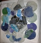 Sea Glass   Gigantic Bottle Bottoms Tops Etc       Cobalt  Green  White Etc       