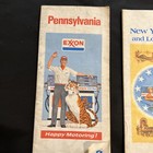     2-vintage 1973 Pennsylvania And New York City Road Maps    Exxon As Pictures    