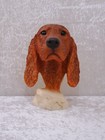 Castagna Art Resin Sculpture Dog Head Irish Setter - Vintage 1996 - 18 Cm