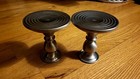 Vintage Pewter Candlestick Pair Weighted