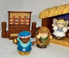 2002 Mattel Fisher Price Little People Nativity Lot Jesus Manger Barn Animals