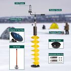 Ice Drill Auger Bit  8  Diameter Ice Fishing Auger 40  Length W  18   Extension
