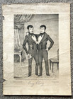 Very Rare 1839 Lithograph Of The Siamese Twins - Chang   Eng Bunker - Unframed