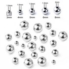 Set Of 200 3 4 5 6 8mm Stainless Steel Beads Solid Beads For Jewelry Making Usa