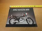 1982 Yamaha Maxim 400 Motorcycle Sales Sheet Brochure Original Literature