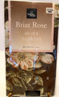 New  Home Wear Briar Rose 18  X 18  Set Of 4 Cotton Blend Napkins