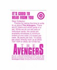 The Avengers-usa Promo Only Trade Card Of 1993-a8 