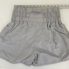 Women s Gathered High Waisted Gray Shorts Running Gym Yoga Workout Small New